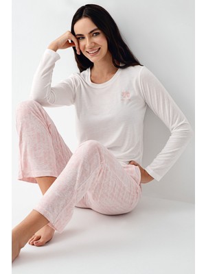 Pierre Cardin Kadın Beyaz Pijama Takımı