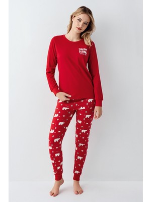 Rolypoly Kadın Kırmızı Pijama Takımı
