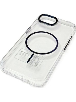 iPhone 16E Magsafe Destekli Krom Çerçeveli Şeffaf Sert Koruma Kılıf - Loop