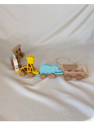 Tiny Wood Ahşap Oyuncak Safari Tren, Ahşap Oyuncak Tren