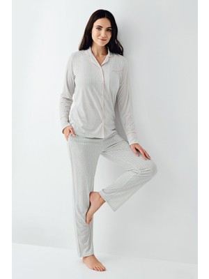 Pierre Cardin Kadın Yeşil Gömlek Pijama