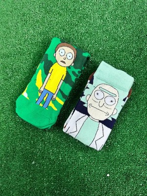 CNS Rick ve Morty Çift Soket Çorap
