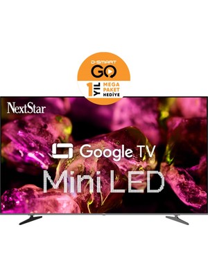 Nextstar YE-75IDWG11 75'' 190 Ekran Uydu Alıcılı 4K Ultra HD Google MiniLED TV