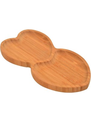 Bambum Amor 2 Bölmeli Kalp Çerezlik - Açık Kahverengi - 19,5 cm