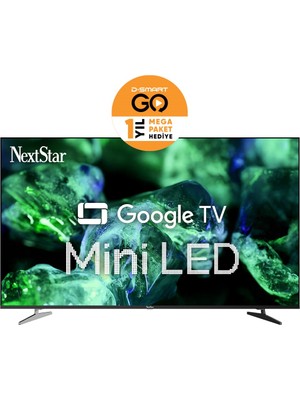 Nextstar YE-65IDWG11 65'' 165 Ekran Uydu Alıcılı 4K Ultra HD Google MiniLED TV