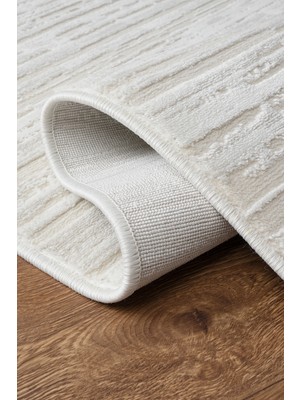 Evrium Home Krem Pamuk Taban Modern Desen Özel Ölçü Salon Koridor Çocuk Antre Oturma Odası Halı Yolluk