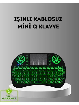 S'82 LED Işıklı Q Klavye – Touchpad, Numerik Tuş Takımı ve Multimedya Kısayolları
