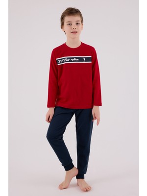U.s. Polo Assn Erkek Çocuk Kırmızı Pijama Takımı