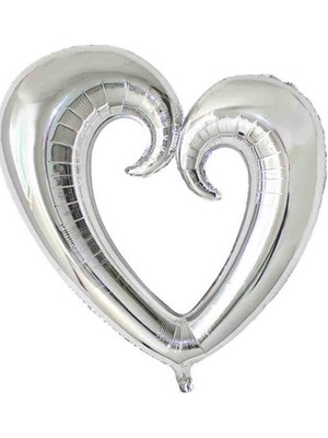 Festilo Folyo Kalp Balon Ortasi Boş 100 cm Helyum Uyumlu