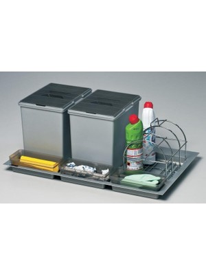 Dizaynaks Çekmece İçi Çöp Kovası &amp; Deterjanlık 80 Cm. Modül