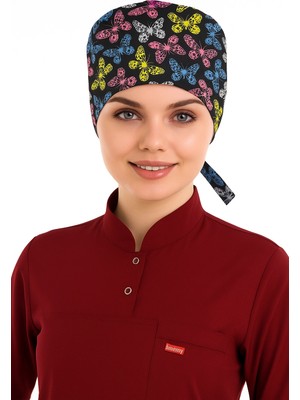 Tesettür Bone - 5013 Siyah Kelebek