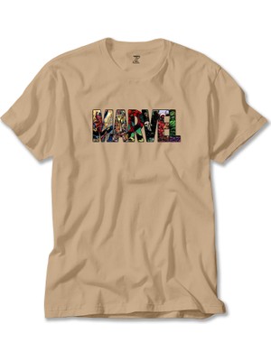 Marvel Heroes In Post 2 Krem Tişört Liyada