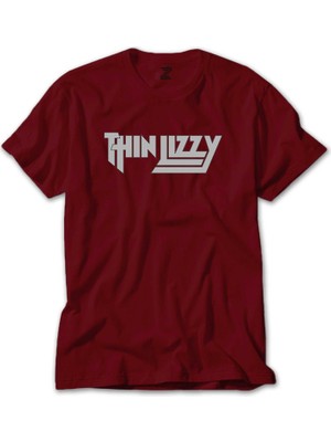 Thin Lizzy Logo Kırmızı Tişört Liyada
