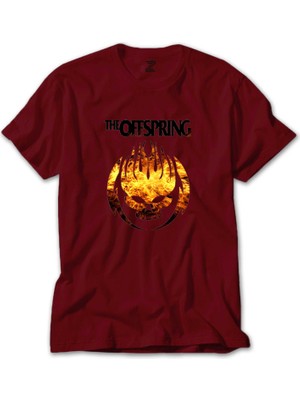 The Offspring Fire Skull Kırmızı Tişört Liyada