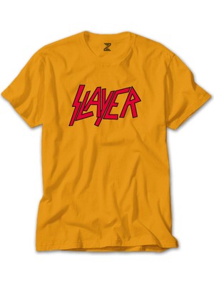 Slayer Logo Classic Sarı Tişört Liyada