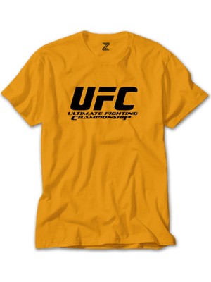 Ufc Logo Ultimate Championship Sarı Tişört Liyada