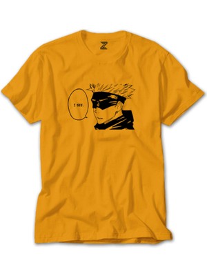 Gojou Satoru I See Sarı Tişört Liyada