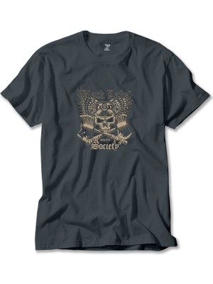 Black Label Society Skull Classic Füme Tişört Liyada