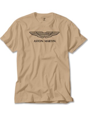 Aston Martin Logo Krem Tişört Liyada