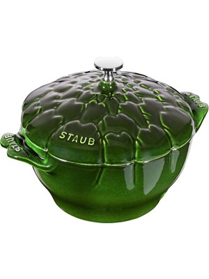Staub Enginar Döküm Tencere 22 cm Derin Tencere Döküm Kaplama Şık Yeşil Renk