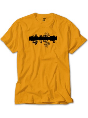 Black Tree Reflection Sarı Tişört Liyada