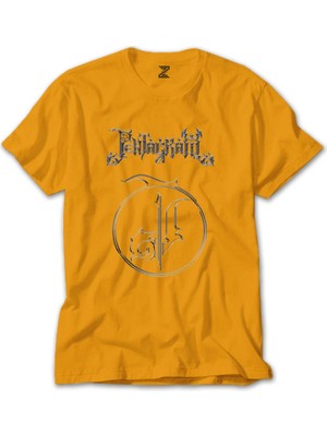 Pentagram Yazı Bir Logo Sarı Tişört Liyada