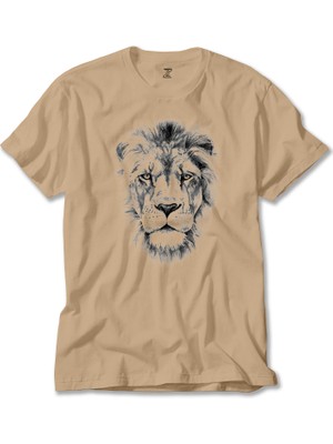 Lion Face Krem Tişört Liyada