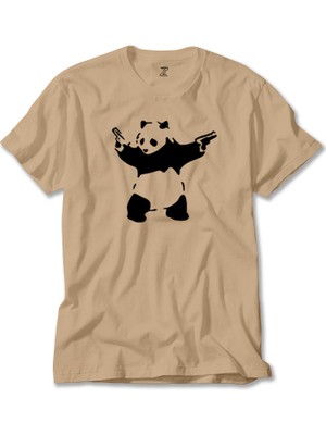 Panda Guns Krem Tişört Liyada