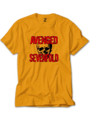 Avenged Sevenfold Skull Sarı Tişört Liyada