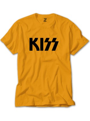 Kiss Logo 2 Sarı Tişört Liyada