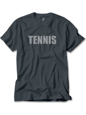 Tennis Text Füme Tişört Liyada