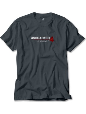Uncharted 4 Logo Füme Tişört Liyada