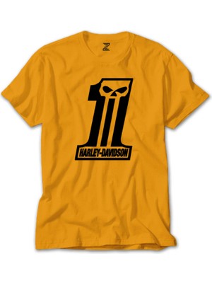 Harley Chopper Custom One Sarı Tişört Liyada