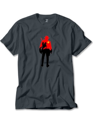 Red Dead Redemption 2 Cowboy Füme Tişört Liyada
