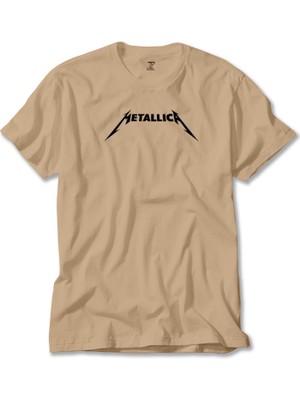 Metallica Classic Logo Krem Tişört Liyada