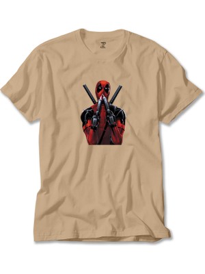 Deadpool Guns Krem Tişört Liyada