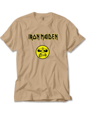 Iron Maiden Face Krem Tişört Liyada