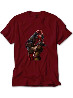 Deadpool Wolverine Kırmızı Tişört Liyada