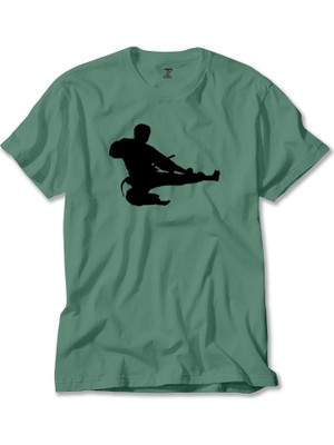 Taekwondo Karate Silhouette Yeşil Tişört Liyada