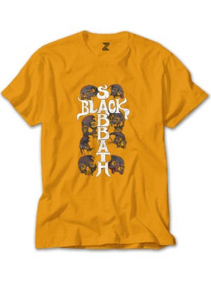 Black Sabbath Skull Sarı Tişört Liyada
