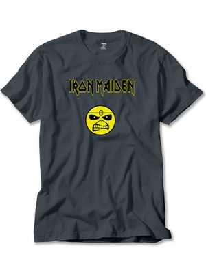 Iron Maiden Face Füme Tişört Liyada