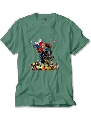 Iron Maiden Warriors Yeşil Tişört Liyada
