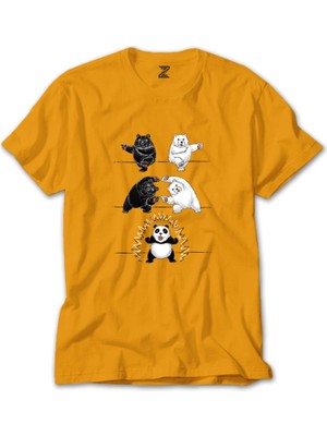 Panda And Bear Sarı Tişört Liyada