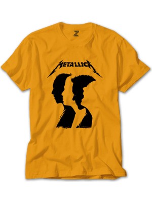 Metallica Group Silhouette Sarı Tişört Liyada