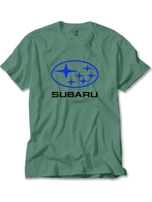 Subaru Logo Stars Yeşil Tişört Liyada
