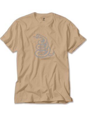 Metallica Snake Logo Krem Tişört Liyada