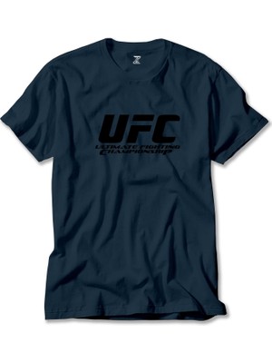 Ufc Logo Ultimate Championship Lacivert Tişört Liyada