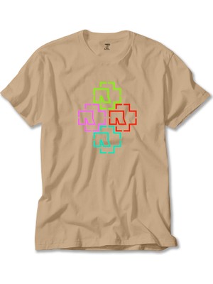 Rammstein Color Logo Krem Tişört Liyada
