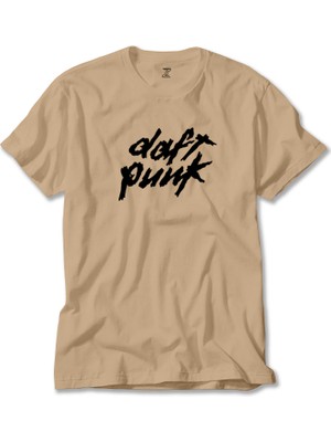 Daft Punk Logo Classic 2 Krem Tişört Liyada