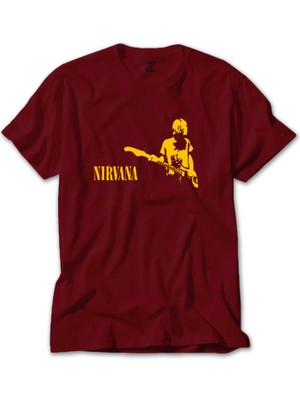 Nirvana Kurt Cobain Kırmızı Tişört Liyada